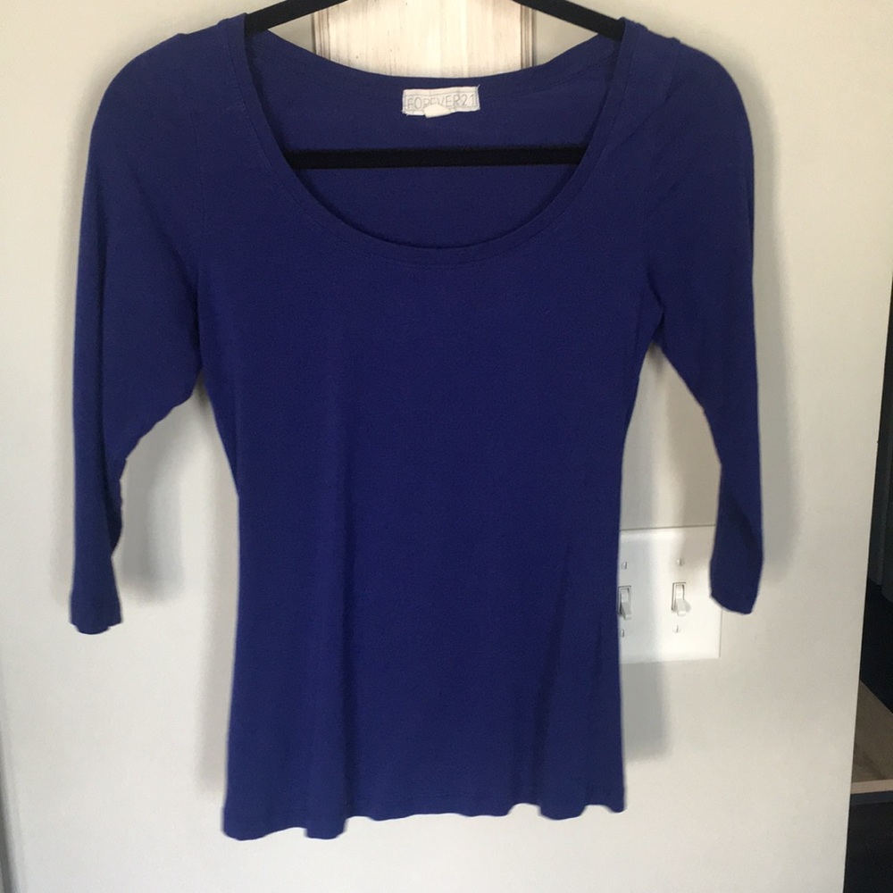 Forever 21 royal blue scoop neck tee